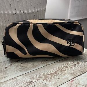 Lauren Ralph Lauren zebra cosmetic bag